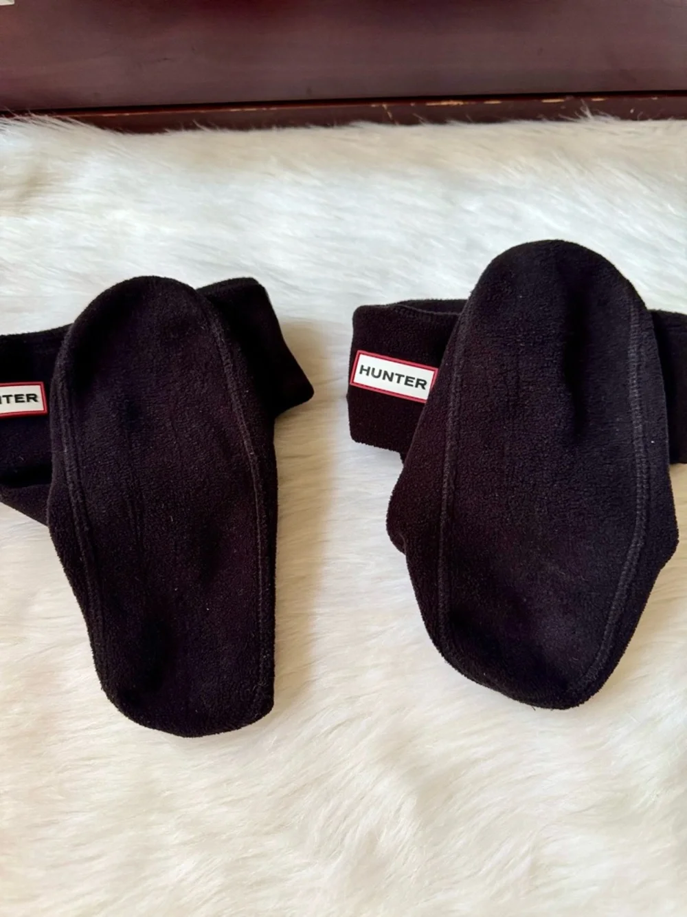Hunter‎ Original Short Fleece Welly Boot Socks Black Large